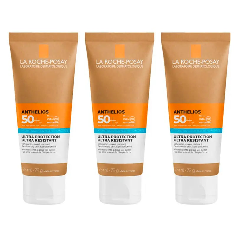 La Roche Posay Triplo Anthelios Leche Hidratante Spf50+ Eco-Sostenible, 3 X 75 Ml