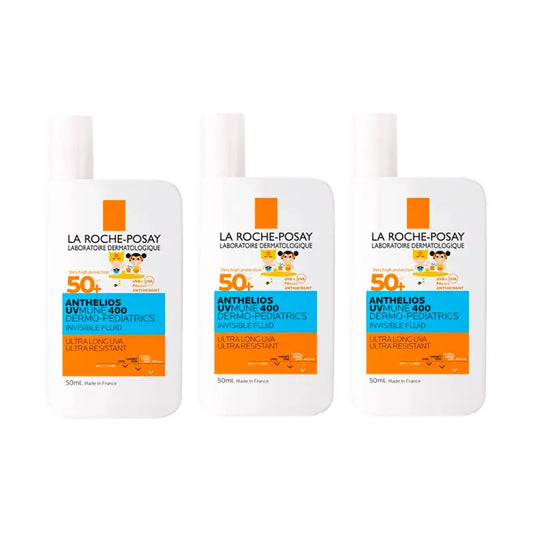 La Roche Posay Triplo Dermo-Pediatrics Hydrating Fluid Spf 50+ Pieles Atópicas, 3 X 50 Ml