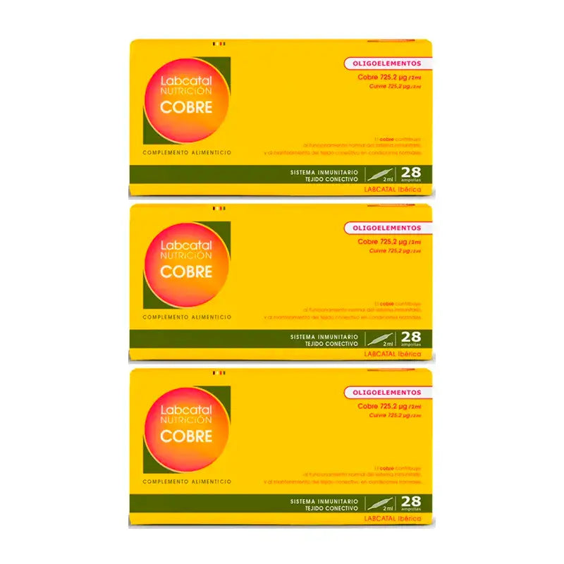 Labcatal Cobre, 3X28 Ampollas