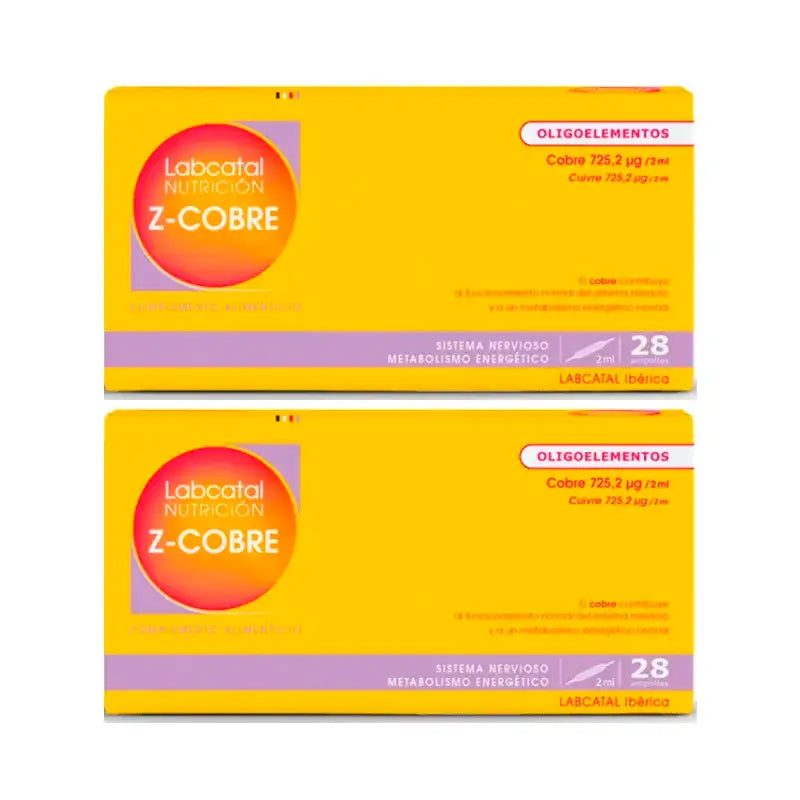 Labcatal Zinc-Cobre, 2X28 Ampollas