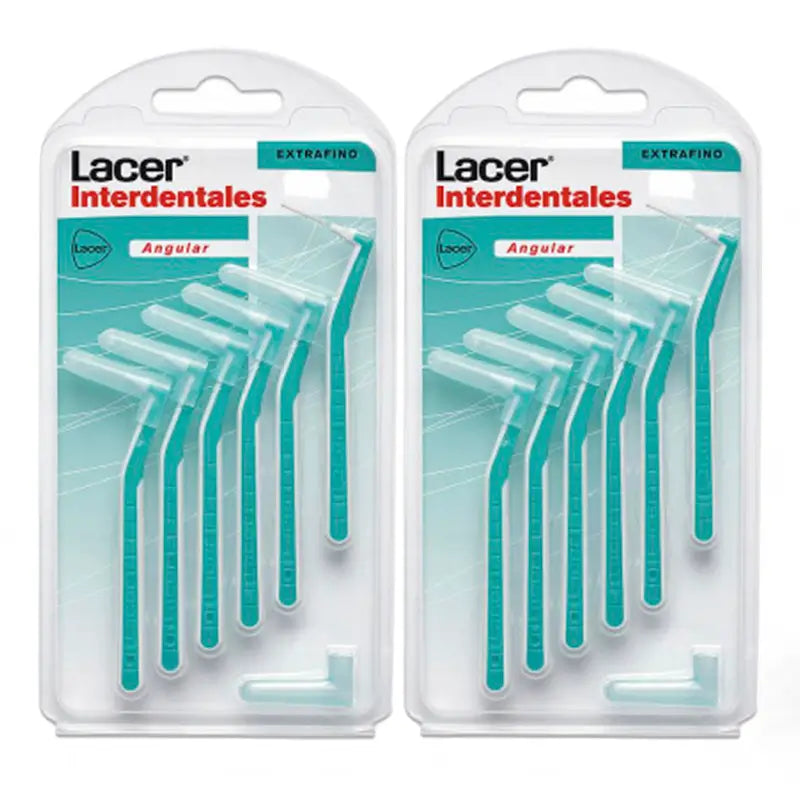 Lacer Duplo Cepillo Interdental Extrafino Angular 2 x 6 unidades