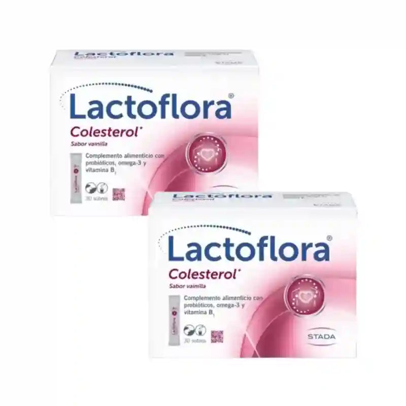 Lactoflora Probiótico Colesterol Sabor A Vainilla, 2X30 Sticks