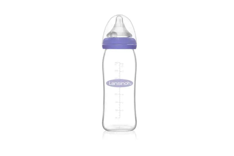 Lansinoh Biberón De Cristal Para Leche Materna Con Tetina Naturalwave , 240 ml