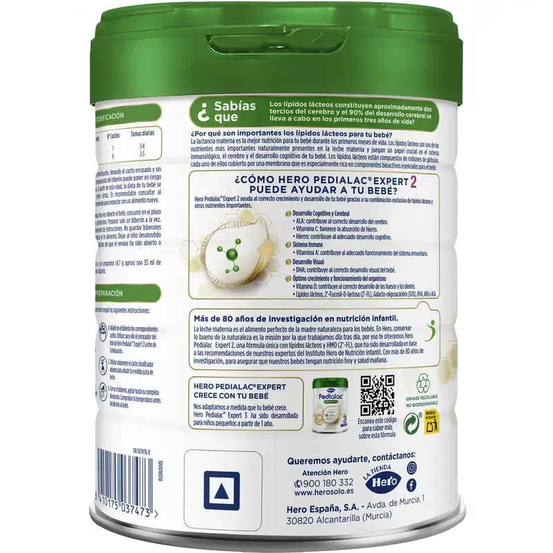 Hero Baby Pedialac Leche 2, 800 gr