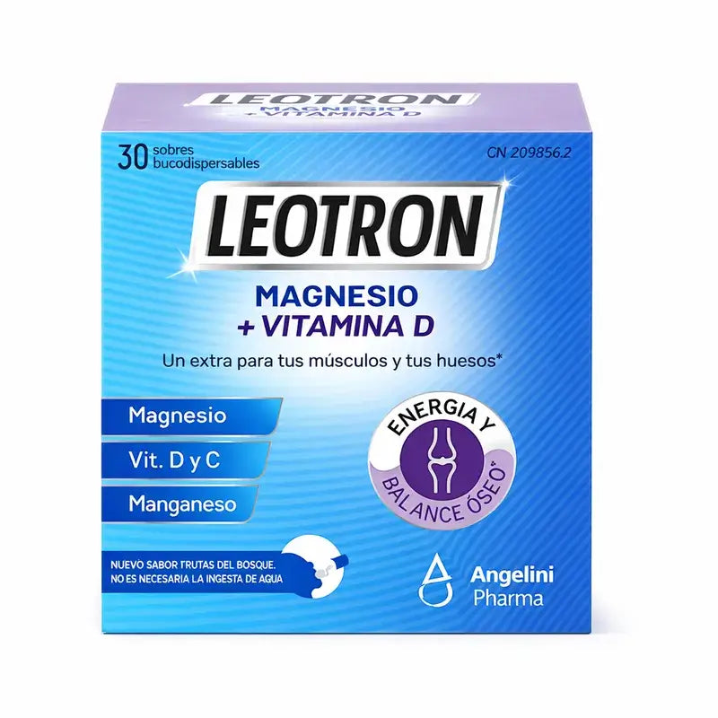 Leotron Magnesio + Vit D, unidades 30 sticks