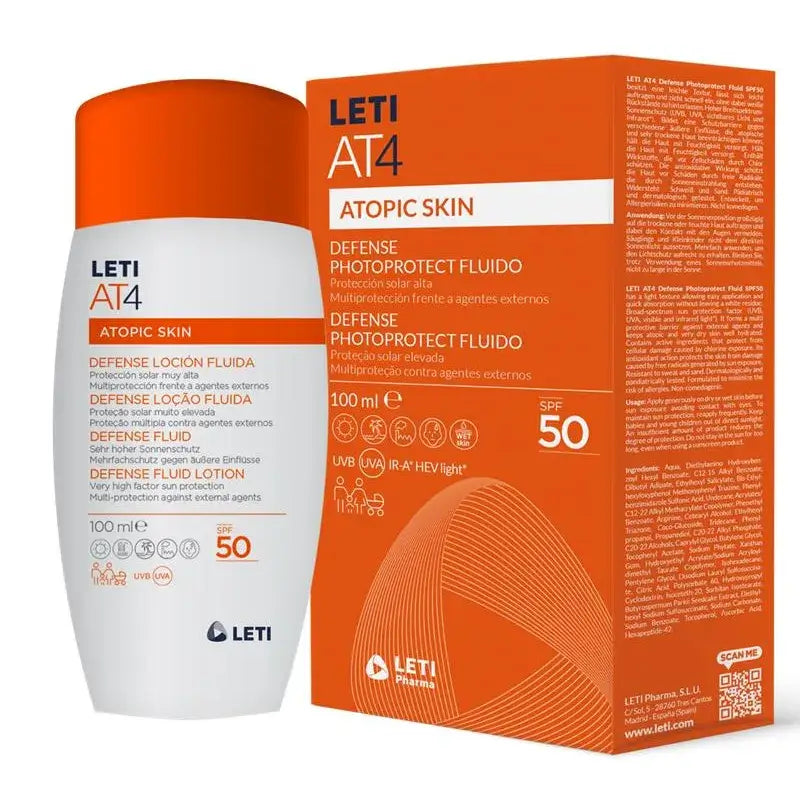 Leti At4 Defense Locion Fluida, 100 ml