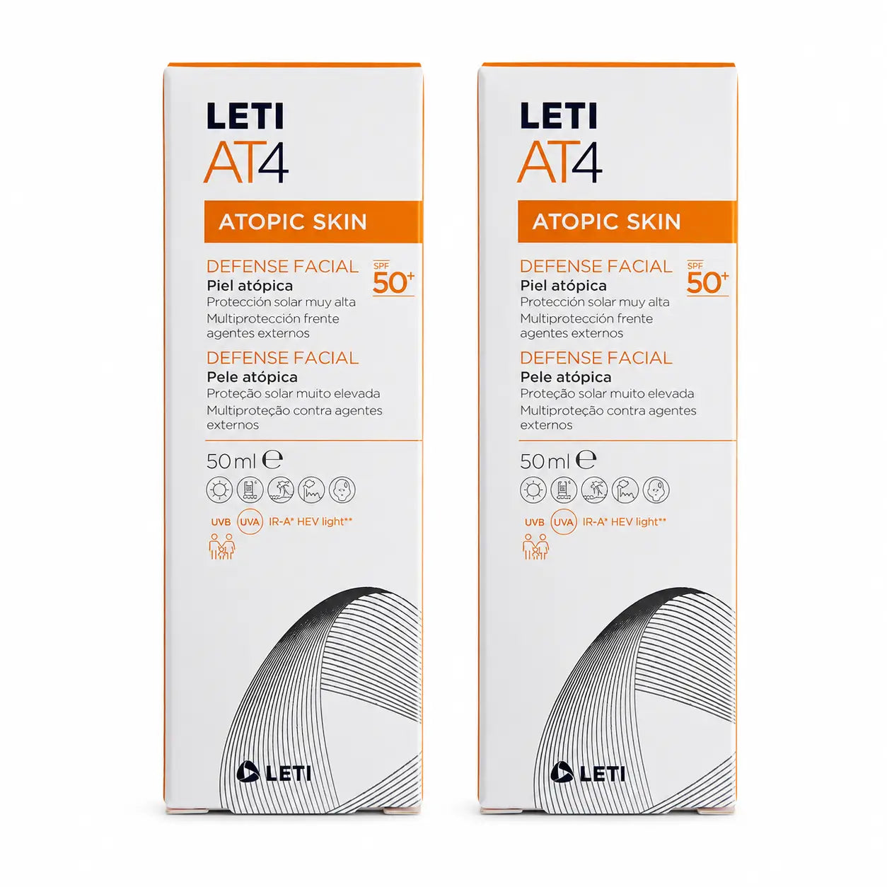 Letiat4 Defense Facial Spf50+, 50 ml pack 2
