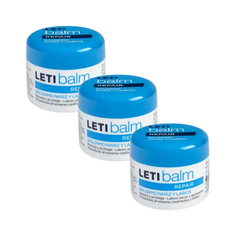Letibalm Bálsamo Reparador Nariz Y Labios, 3X10 Ml