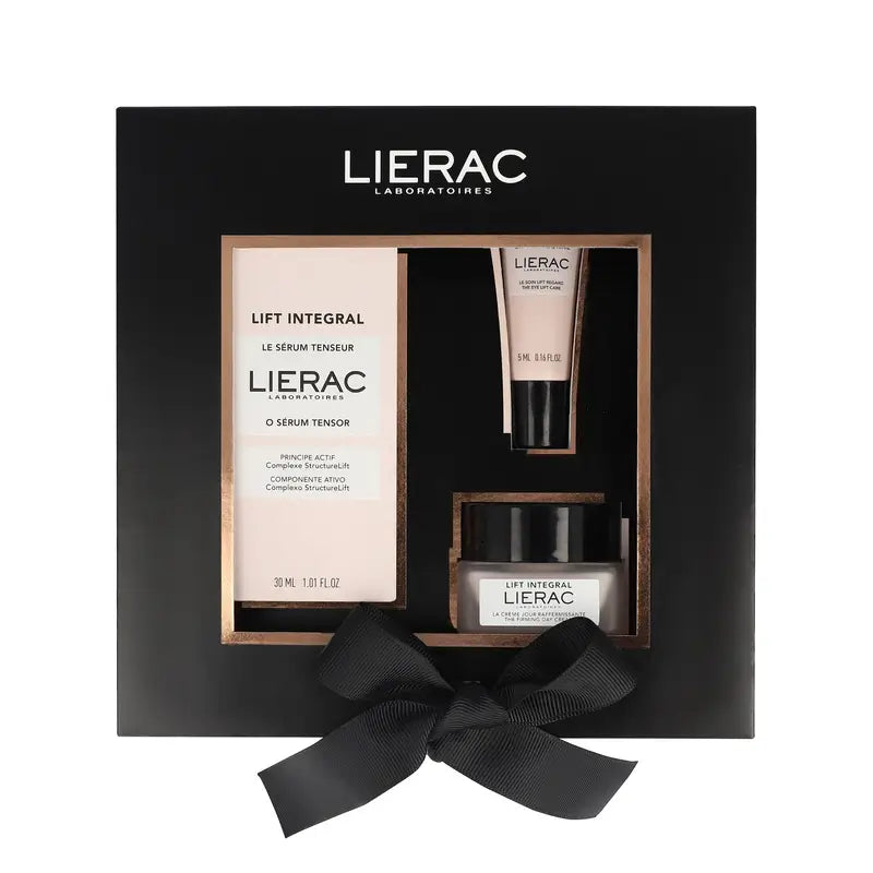 Lierac Lift Integral Cofre Antiedad Serum Tensor + Crema De Día Reafirmante + Contorno De Ojos, 57 ml