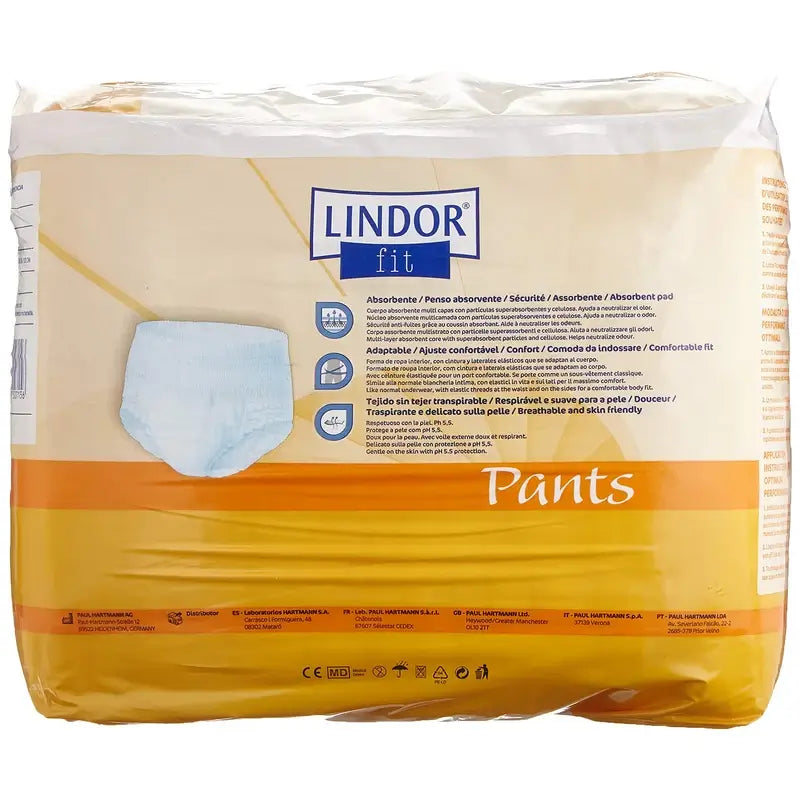 Lindor Pañales Fit Pants Día Talla M, 80 unidades