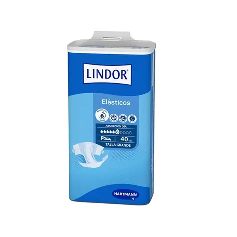 Lindor Pañales Elásticos Día Talla L, 80 unidades