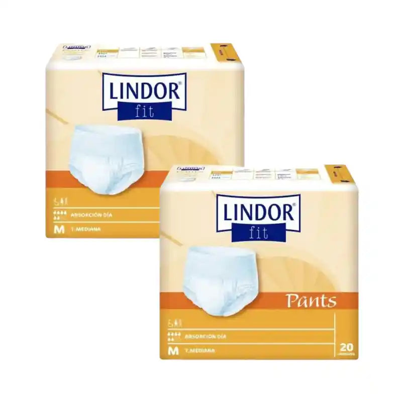 Lindor Pañales Fit Pants Día Talla M, 2X80 Unidades