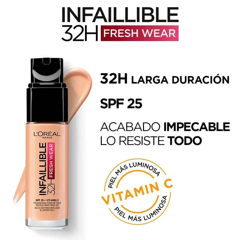 L'Oréal Paris Base De Maquillaje Infaillible 32H Freshwear 30Ml Tono 200