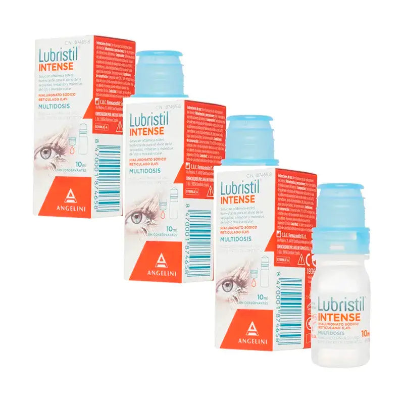 Lubristil Intense Multidosis, Pack 3 x 10 ml