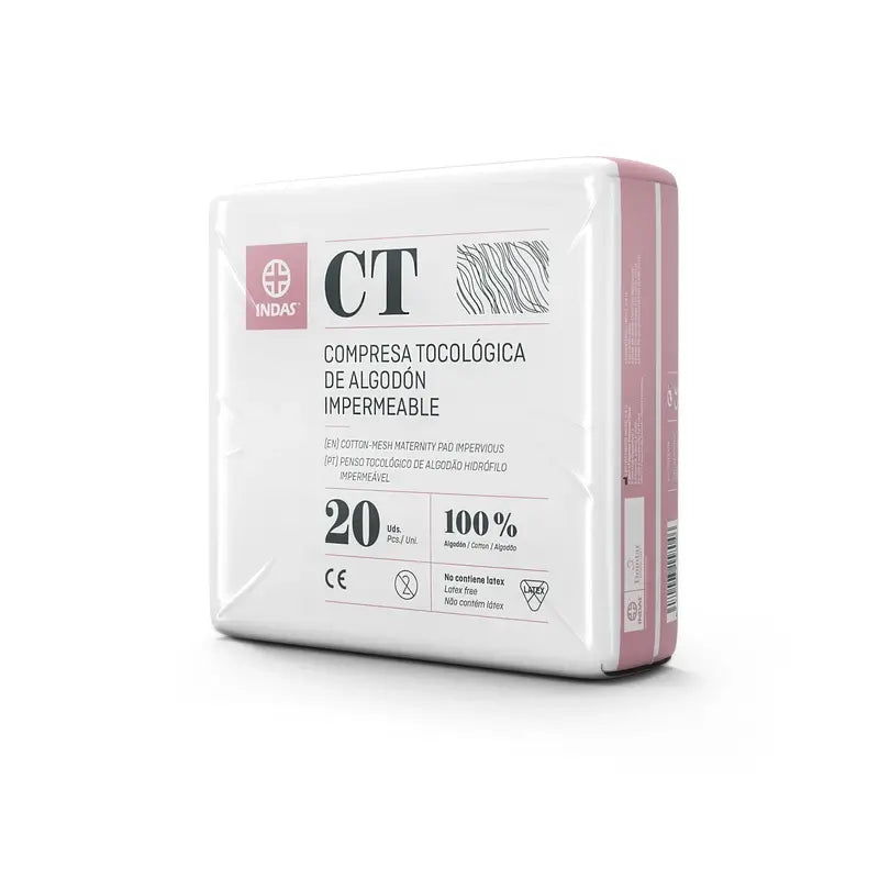 Maternity Compresa Tocológica De Algodón Impermeable , 20 unidades