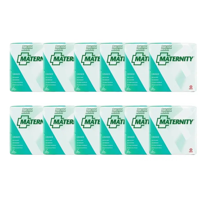 Maternity Compresa Tocologica Celulosa , 12 x 25 unidades