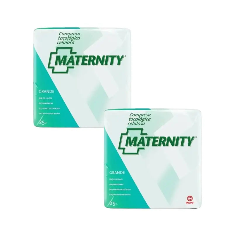 Maternity Compresa Tocologica Celulosa , 2 x 25 unidades