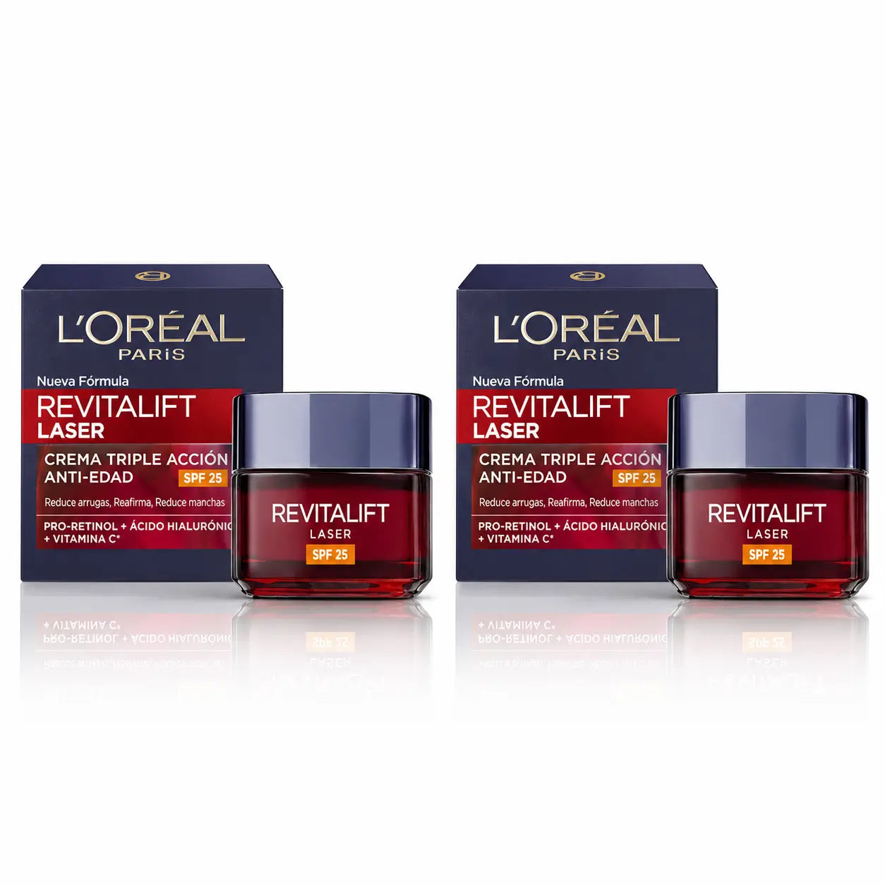 Maybelline Revitalift Laser Crema Día Spf25 50 Ml , pack 2