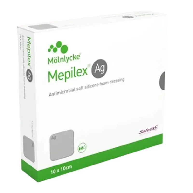 Mepilex Ag Antimicrob Apósito 10X10 cm, 3 unidades