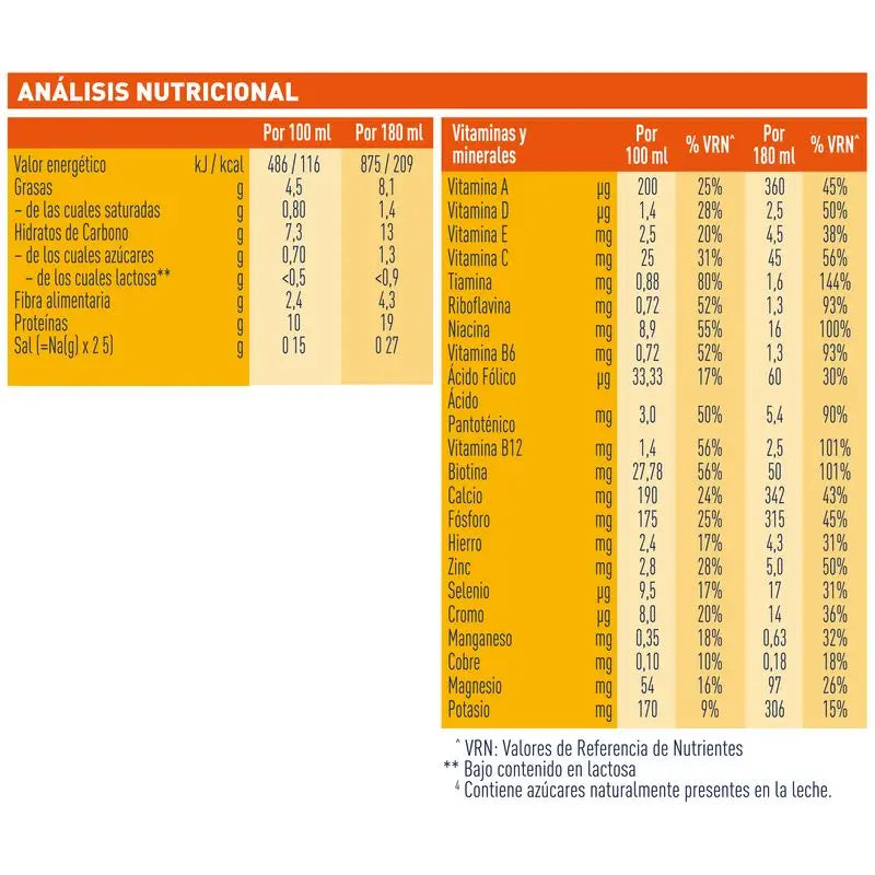 Meritene Fuerza Y Vitalidad Drink Vainilla, 6x180 ml