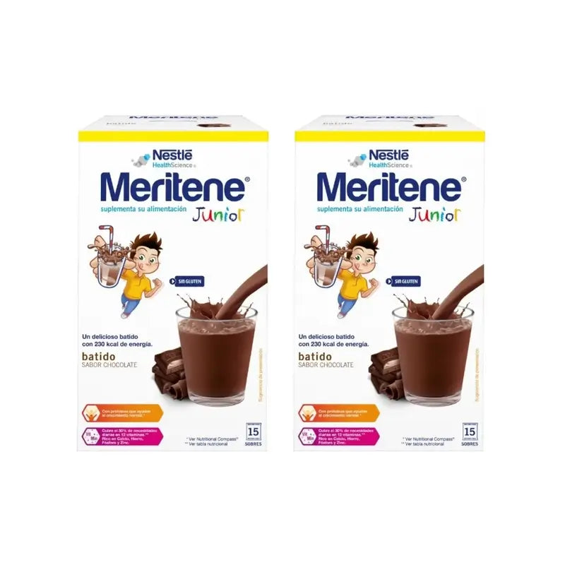 Meritene Junior Batido Sabor Chocolate, 2X15 Sobres