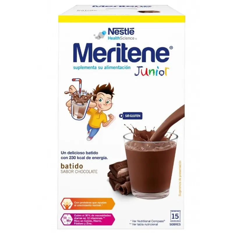 Meritene Junior Batido Sabor Chocolate,15 sobres