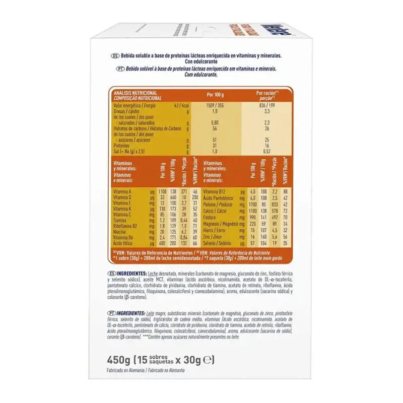 Meritene Fuerza Y Vitalidad Vainilla Formato Ahorro, 30 sobres