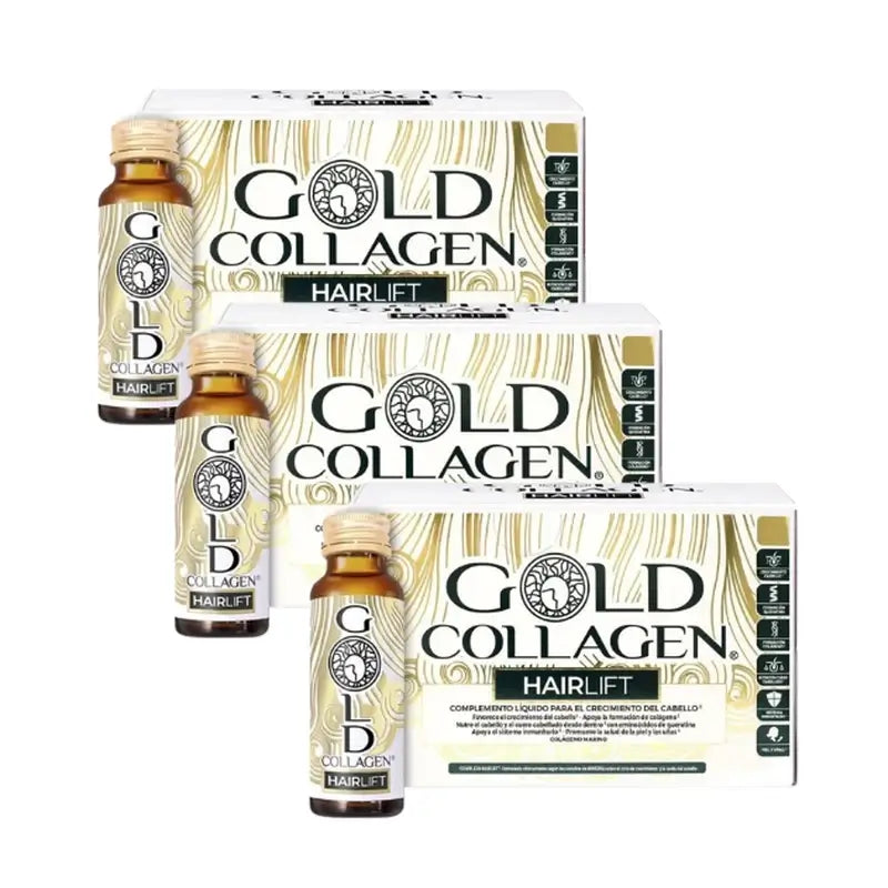 Gold Collagen Hairlift, Pack 3 x 10 Unidades