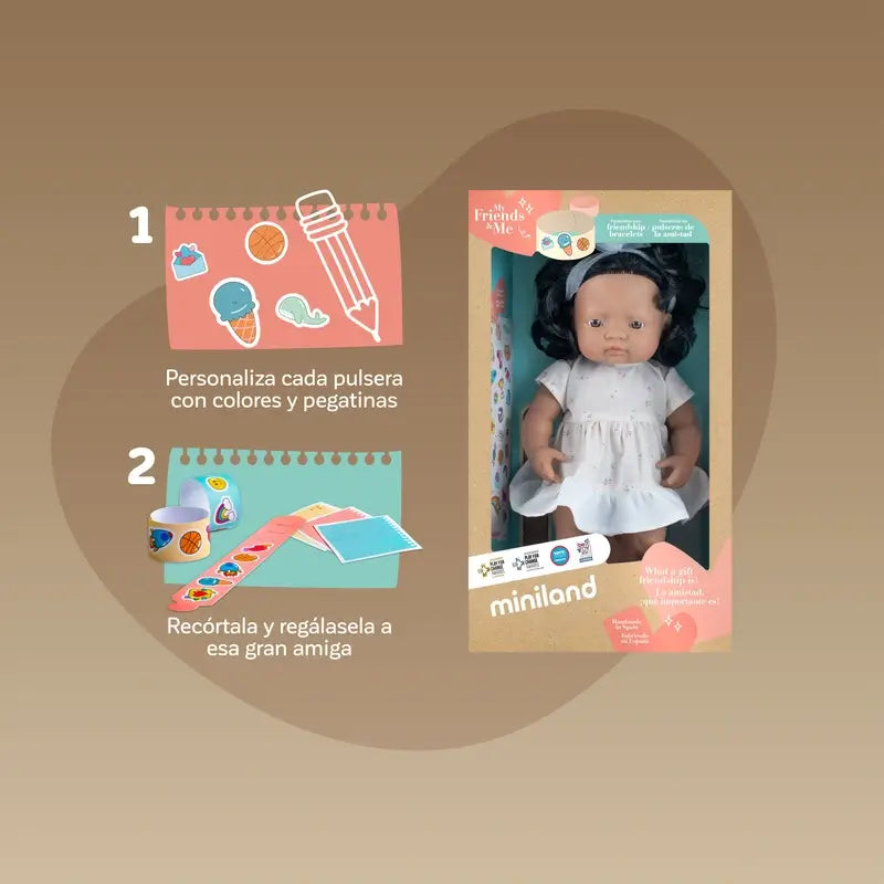 Miniland Muñeca Latina 38 Cm My Friends & Me