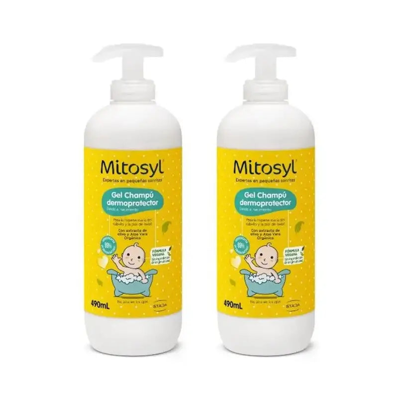 Mitosyl Bebé Gel Champú Dermoprotector, 2X490 Ml
