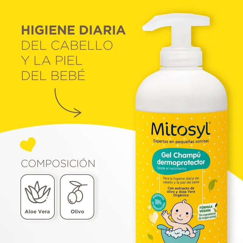 Mitosyl Bebé Gel Champú Dermoprotector , 490 ml