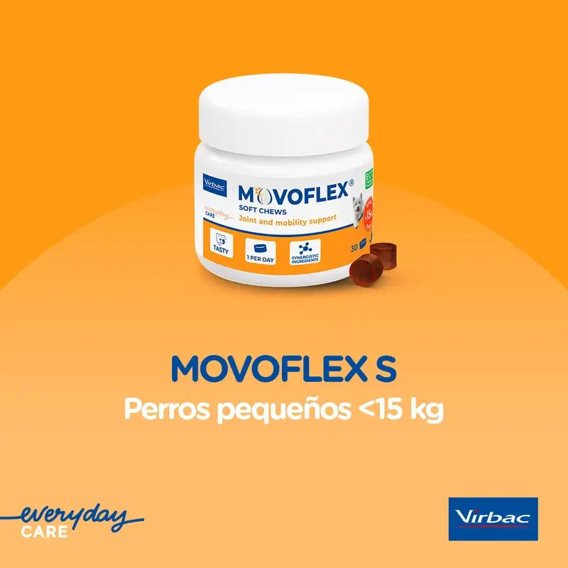 Movoflex Condroprotector Perros Pequeños Hasta 15Kg, 30 Comprimidos