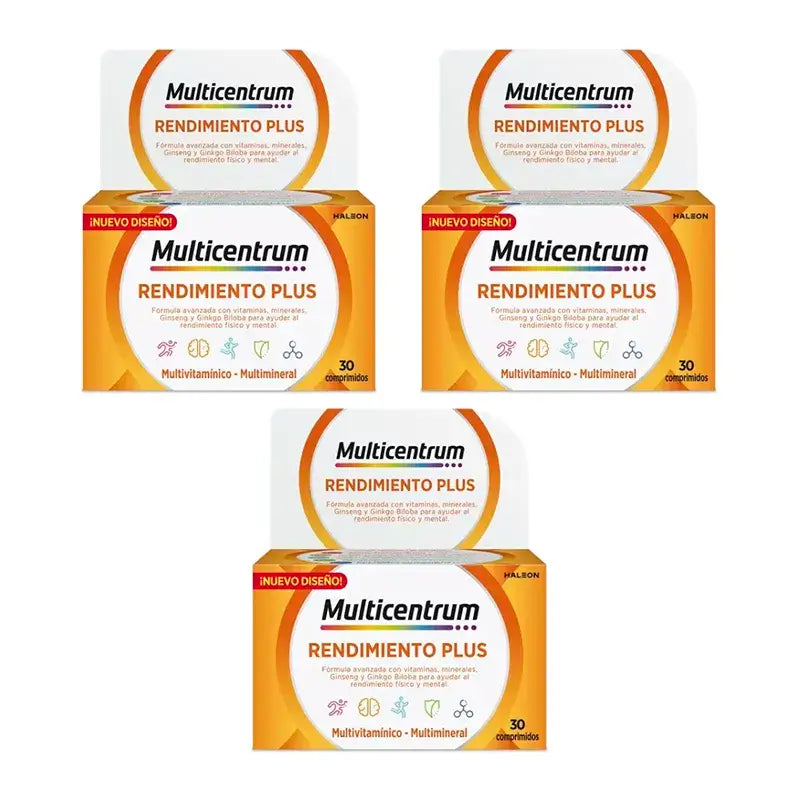 Multicentrum Rendimiento Plus Multivitamínico Pack 3 x 30 Comprimidos