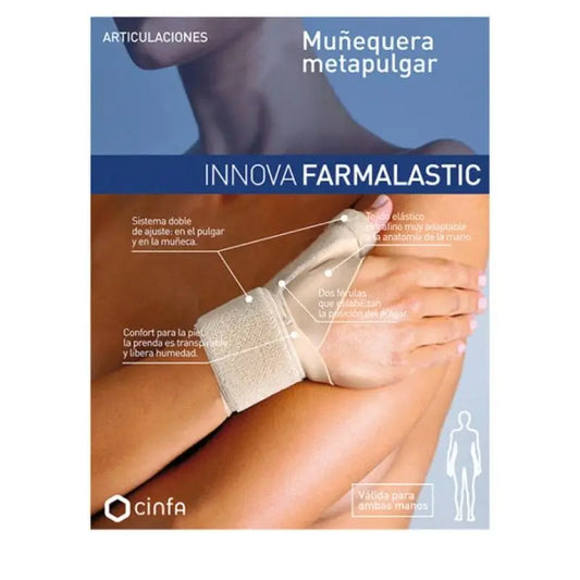 Farmalastic Muñequera Metapulgar, Talla 1 Beige