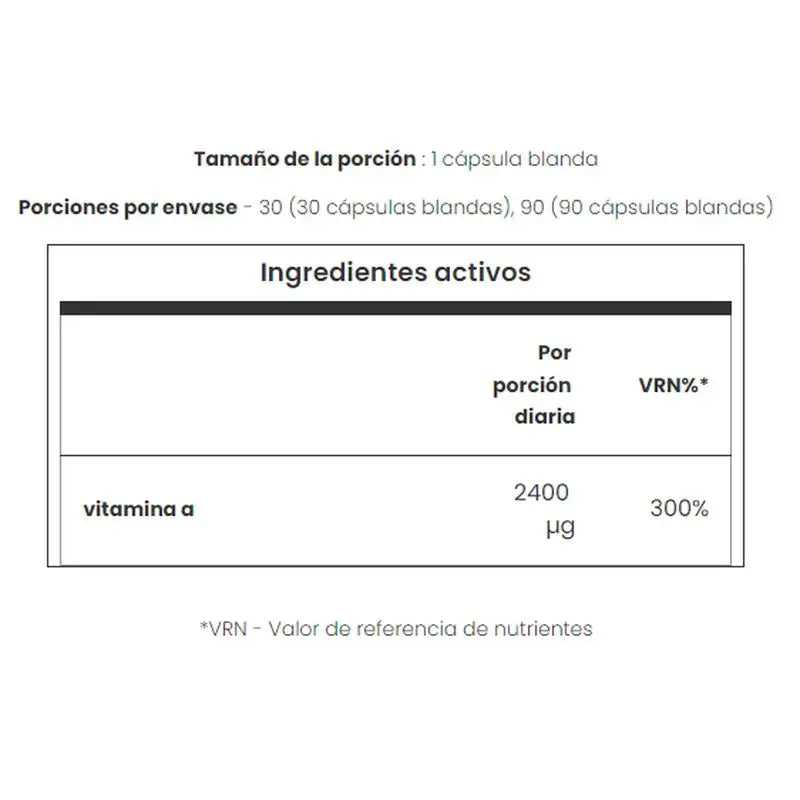 Myvitamins Retinol , 90 softgels
