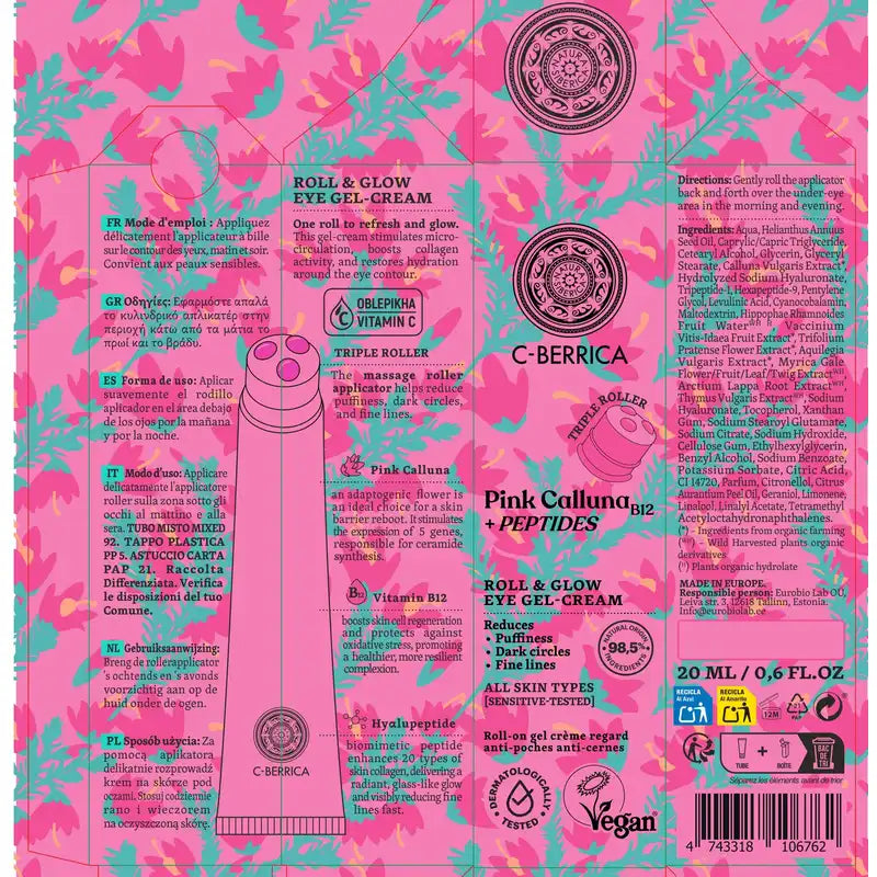 Natura Siberica Cremigel Para El Contorno De Los Ojos Roll & Glow , 20 ml