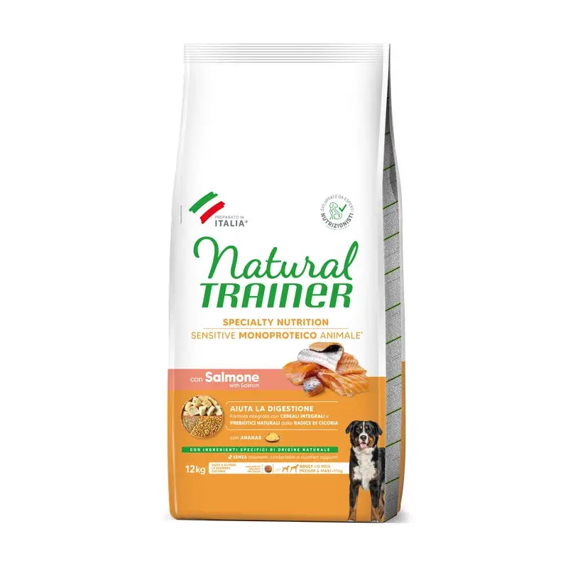 Natural Trainer Canine S/Gluten Adult Salmon, 12 kg, pienso para perros