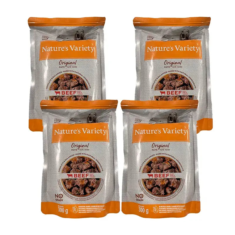 Nature'S Variety Canine Original Adult Pate Med Max Pack 4X300Gr, comida húmeda para perros