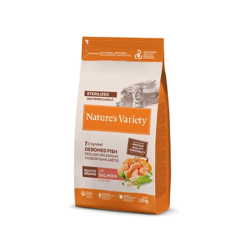 Nature'S Variety Feline Adult Original Esterilizado Salmon 1,25Kg, pienso para gatos
