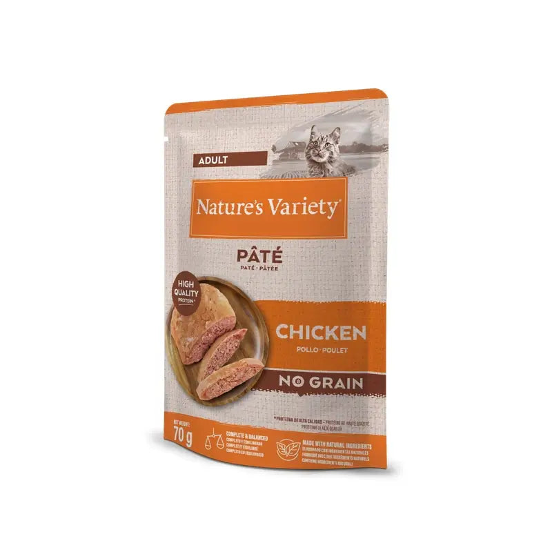 Nature'S Variety Feline Adult Original Pate Pollo 12 x o12 x 70 g, snack para gatos