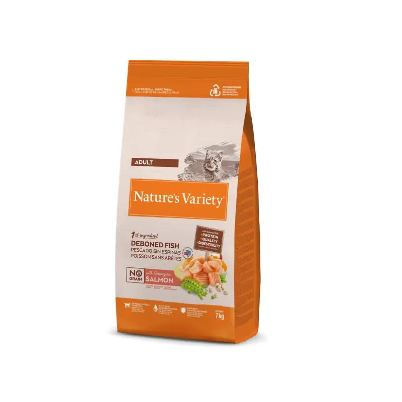 Nature'S Variety Feline Adult Selected Salmon Noruego, 7 kg, pienso para gatos