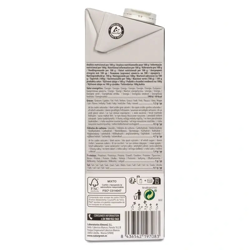 Naturgreen Bebida De Soja Protein Bio, 1L