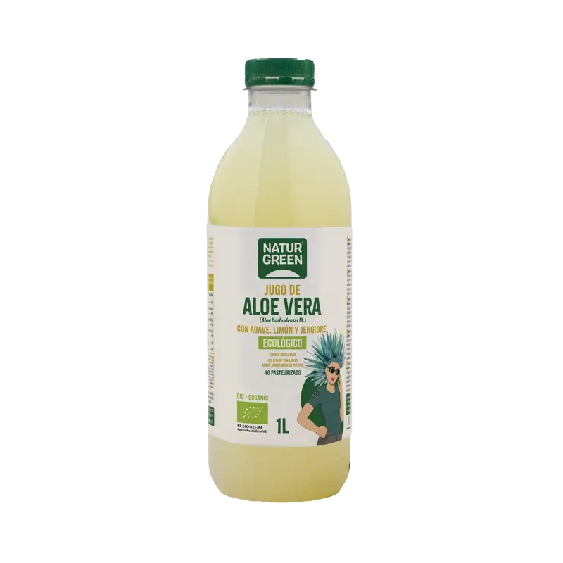 Naturgreen Jugo De Aloe Vera Con Agave, Limón Y Gengibre, 1 l