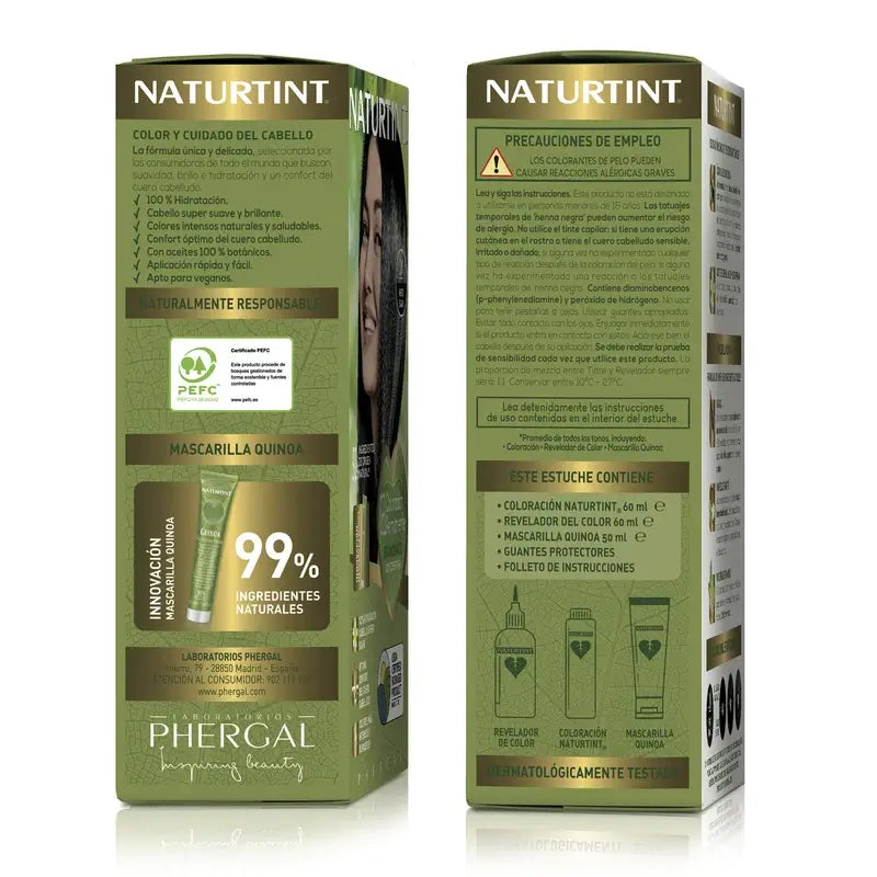 Naturtint Coloración Permanente Tinte Sin Amoníaco 7N - Rubio Avellana