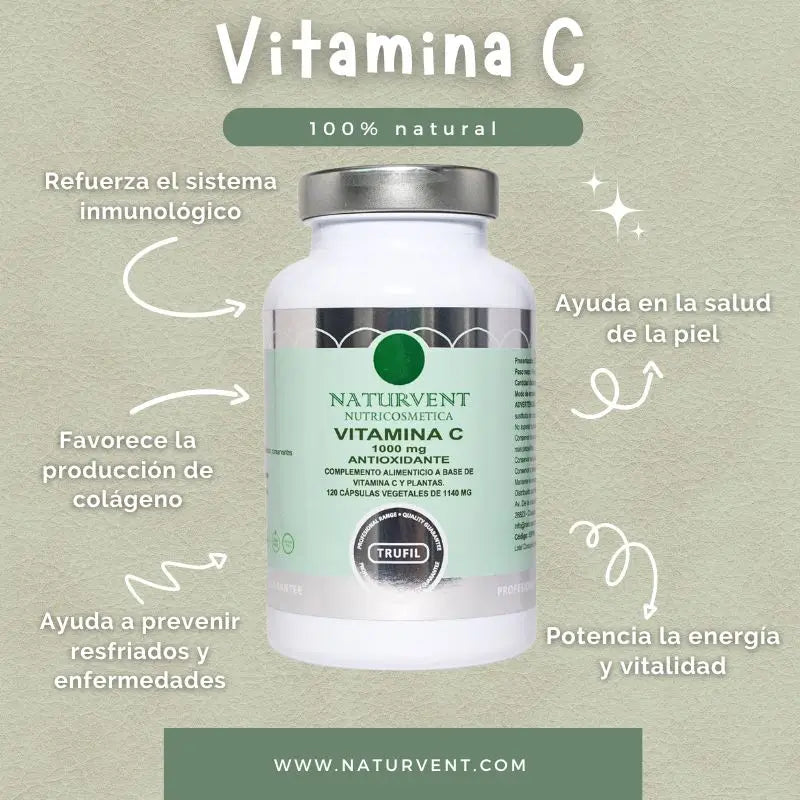 Naturvent Vitaminas Vitamina C, 120 cápsulas