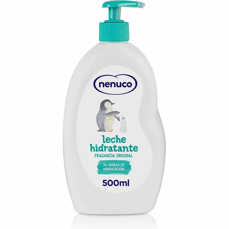 Nenuco Leche Hidratante Para Bebé, Fragancia Original, 24H De Hidratación, 500 ml