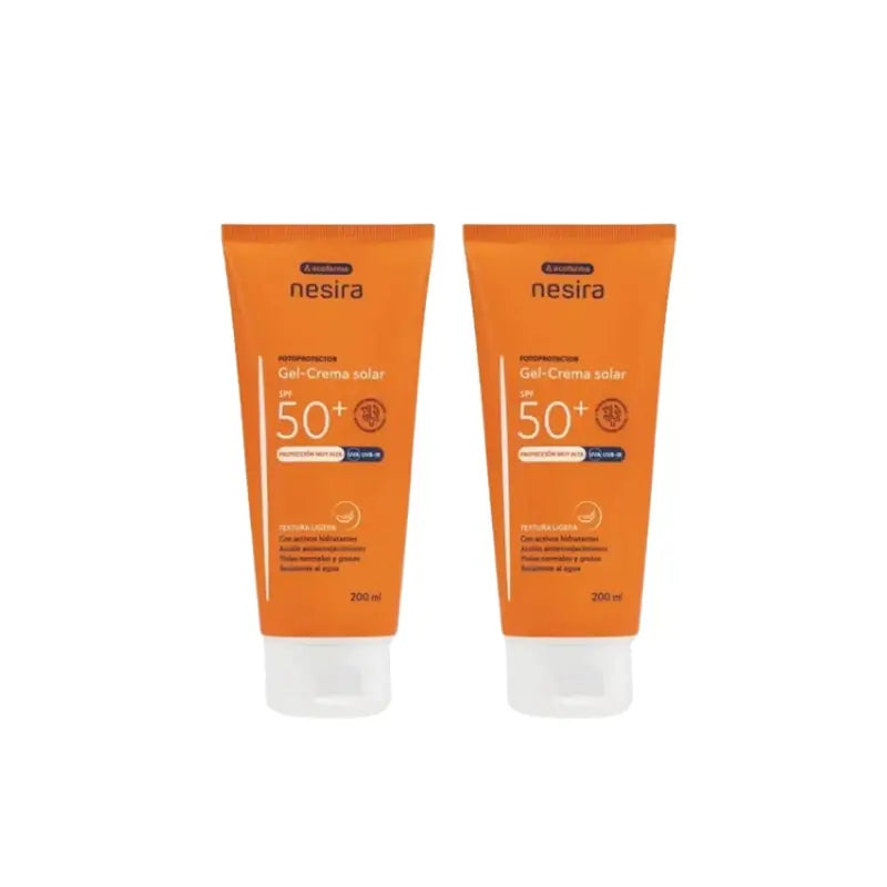 Nesira Gel-Crema Solar Spf50+ , Pack 2 x 200 ml