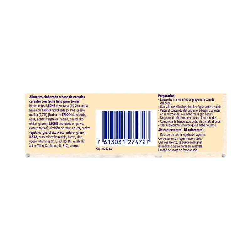 Nestlé Brik Leche y Cereales 8 Cereales con Galleta María, 2X250 gr