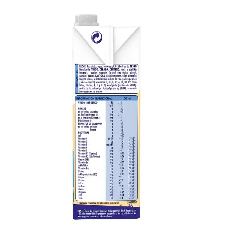 Nestlé Nativa Junior Crecimiento Cereales 3 Años, 1L