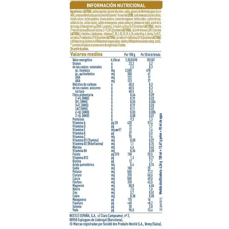 Nestlé Nan Supreme Pro 2 Leche de Continuación, Pack 6x800 gr
